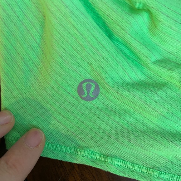 Lululemon lime green built in bra multi strap tank - Picture 3 of 4